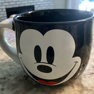 Disney Black & White Mickey Mouse Ceramic Mug with Red Accent